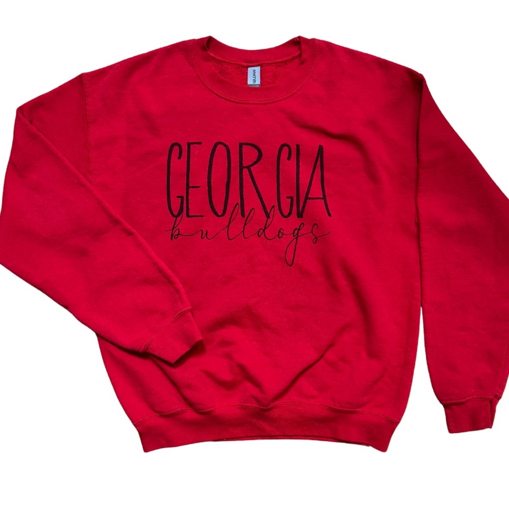 ❤️ Cute & Cozy Georgia Bulldogs Red Crewneck Sweatshirt – Size Medium | UGA Game